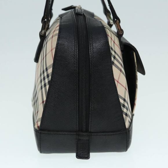 BURBERRY Nova Check Hand Bag Canvas Beige Silver Auth bs17636 - Picture 5 of 16